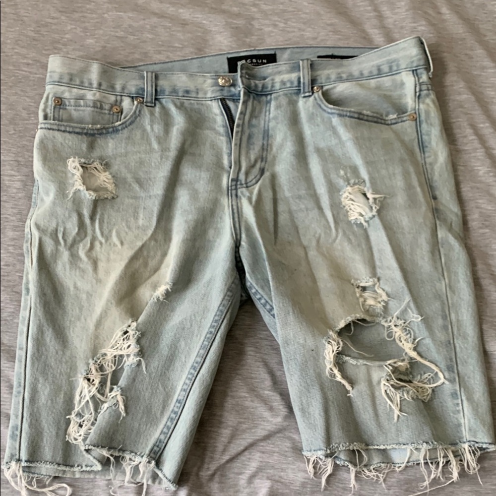 PacSun Blue Distressed Jean Shorts
